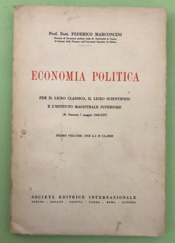 Federico marconcini economia - -,